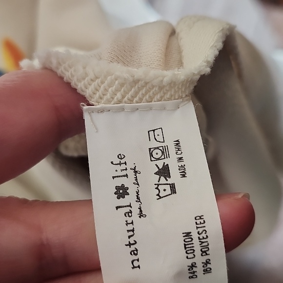 Natural Life Life Is A Canvas Oversize Love Pullover In Cream - Picture 9 of 11